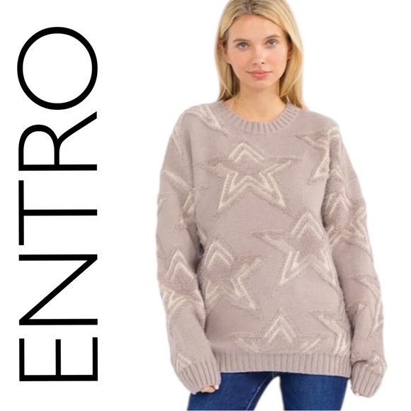 entro Sweaters - 929:  ENTRO NWT SWEATER TAUPE (R2)